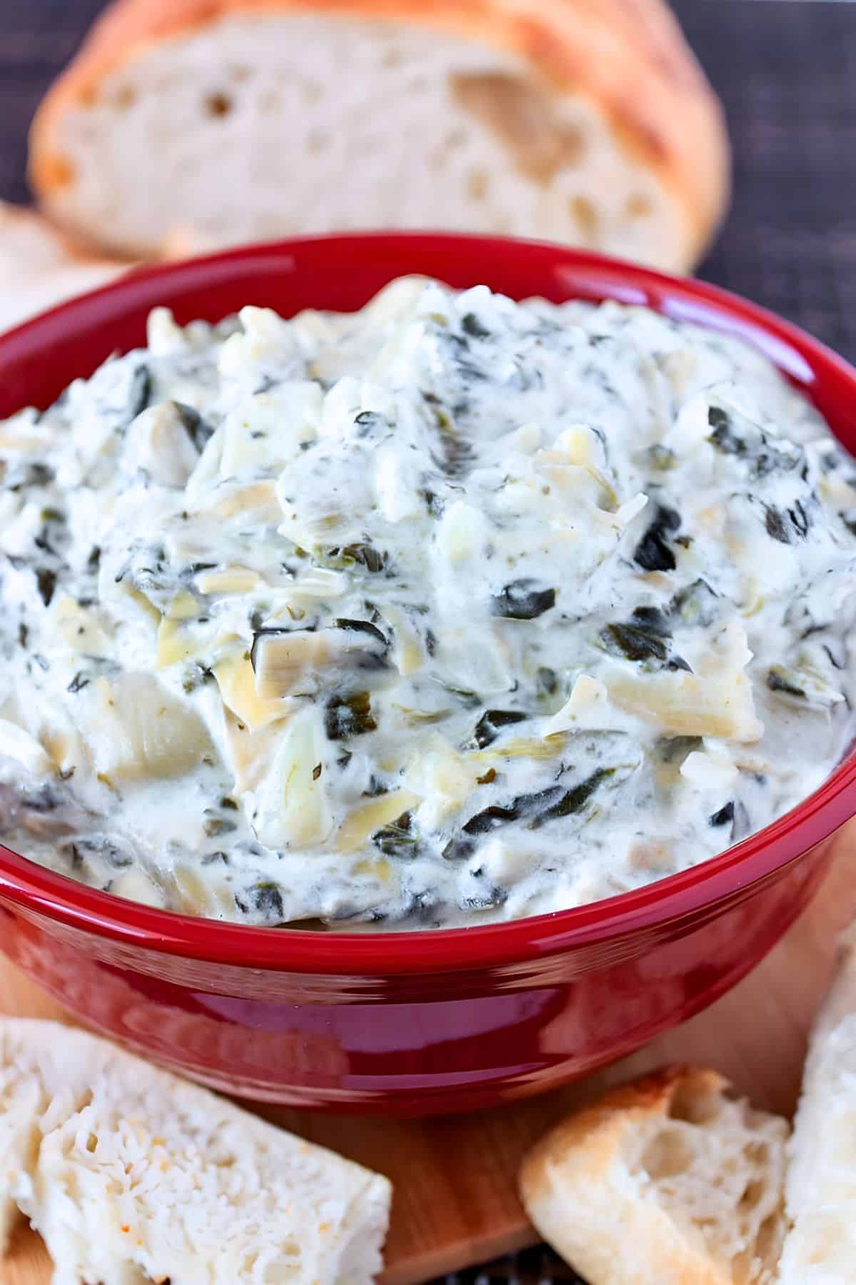 Slow Cooker Cheesy Spinach And Artichoke Dip Recipe