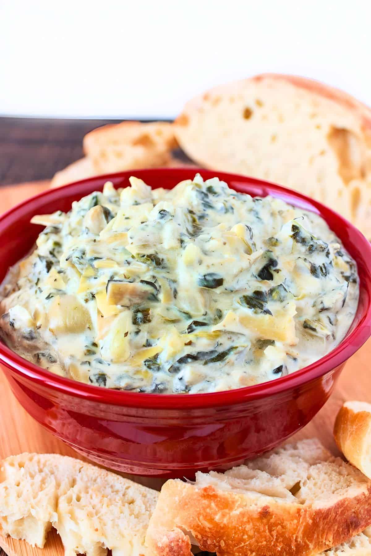 Slow Cooker Cheesy Spinach And Artichoke Dip Recipe