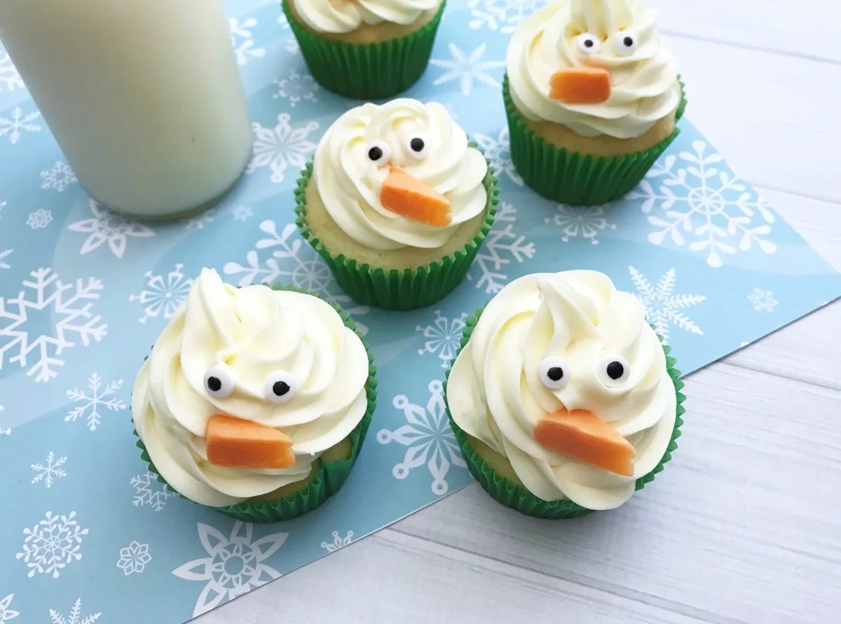 Easy Snowman Cupcakes Dessert Recipe