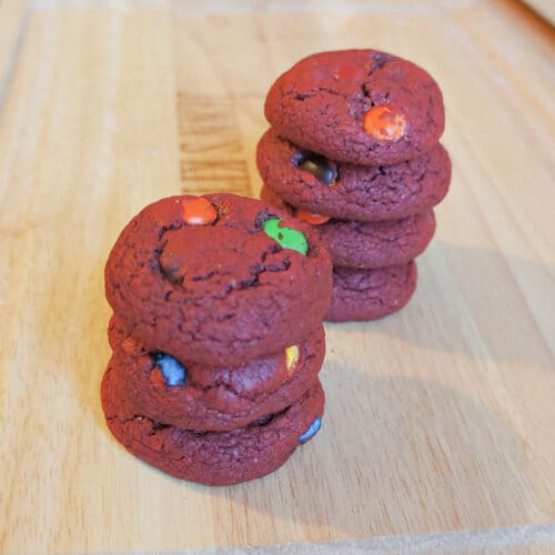 Red Velvet Cookies from Cake Mix