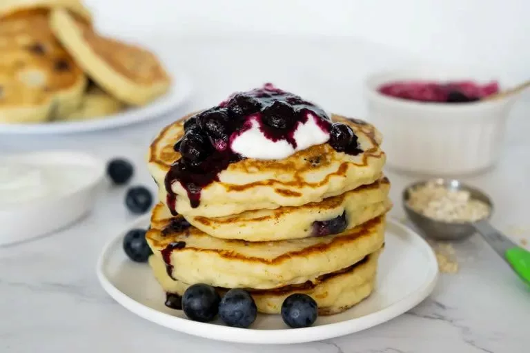 Blueberry Oat and Yogurt Pancakes Recipe