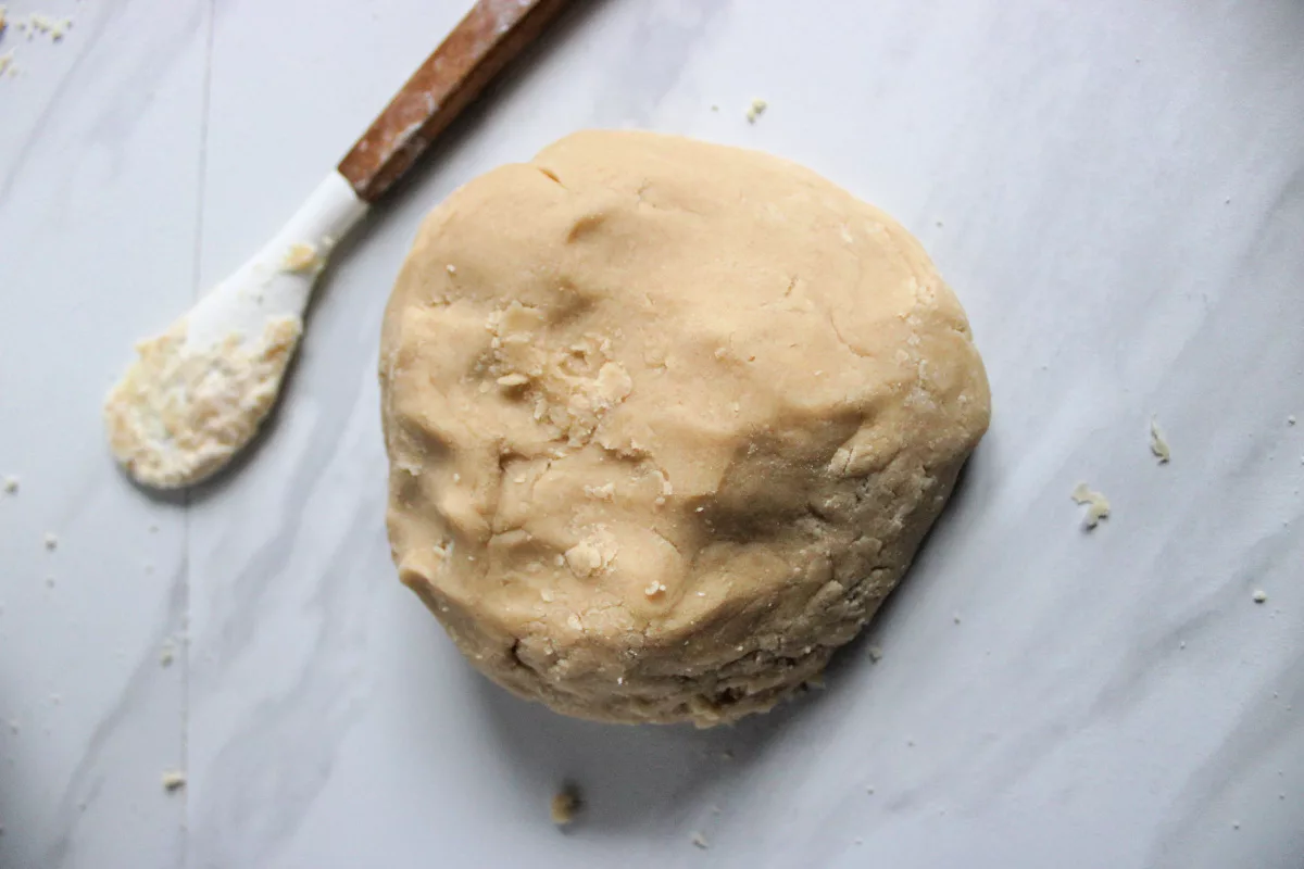 a ball of cookie dough