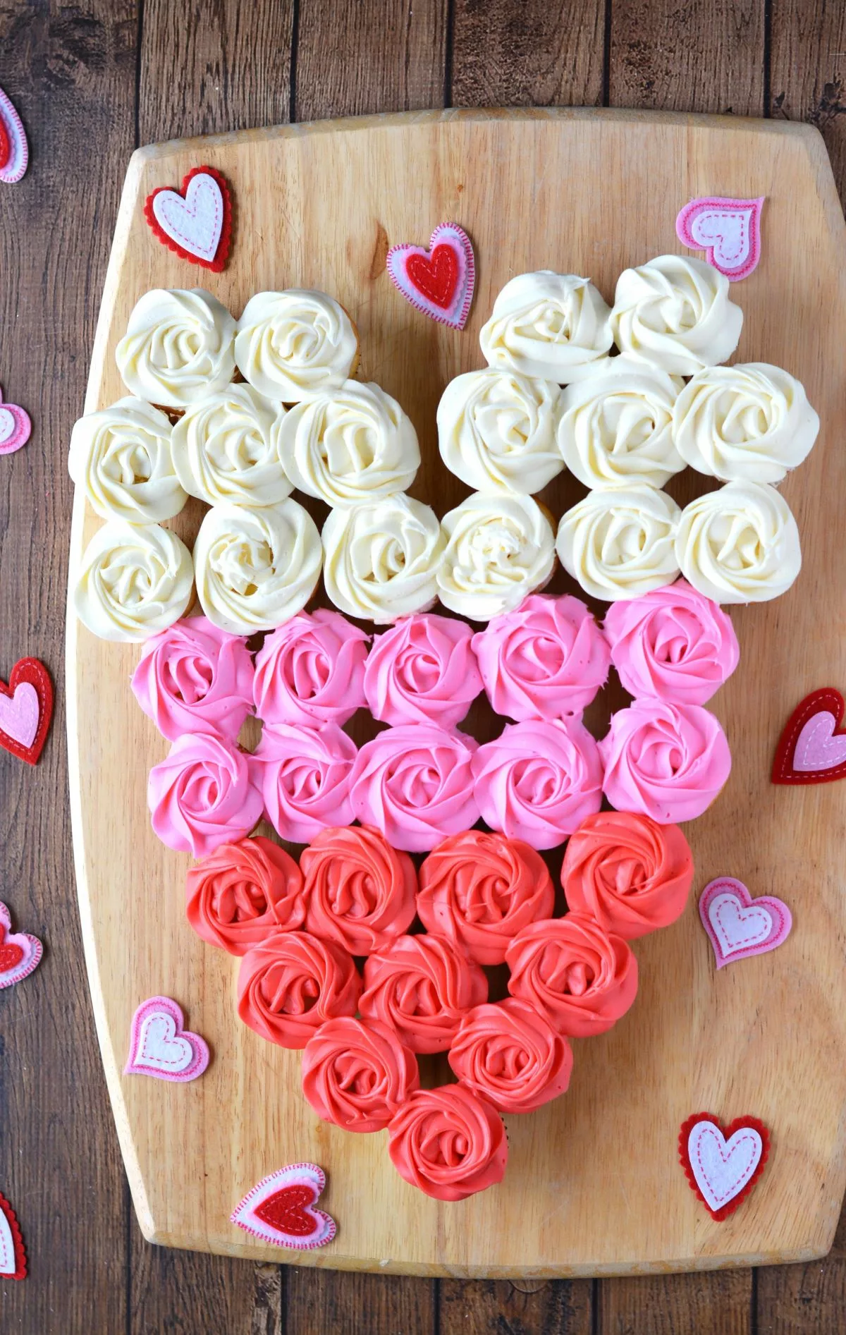 Valentine's Day Cupcake Heart Cake