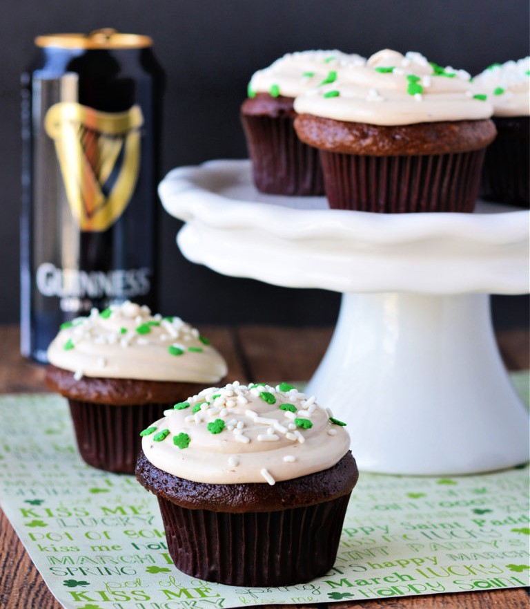 Chocolate Guinness Frosted Cupcakes