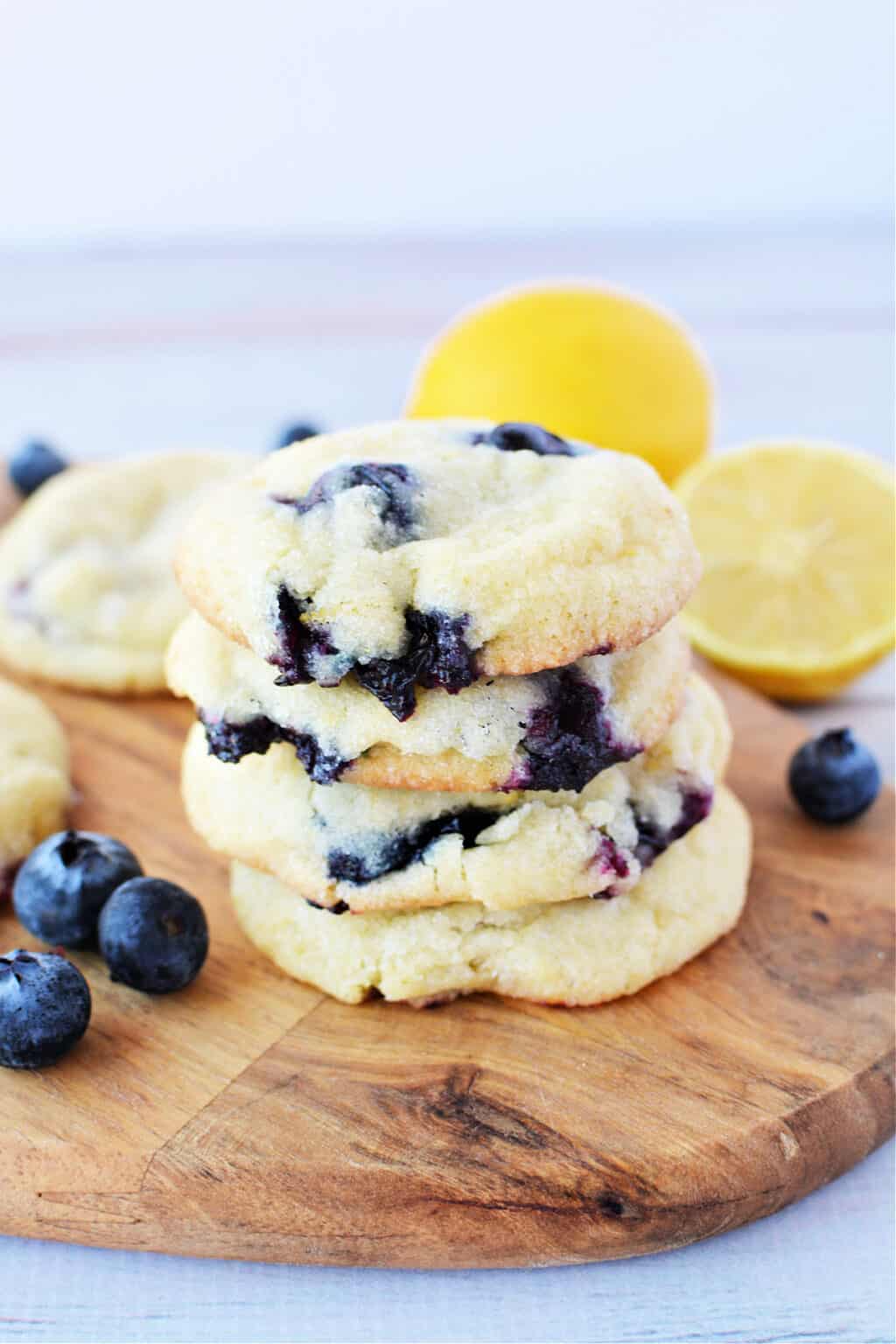 Lemon Blueberry Cookies - The Rebel Chick