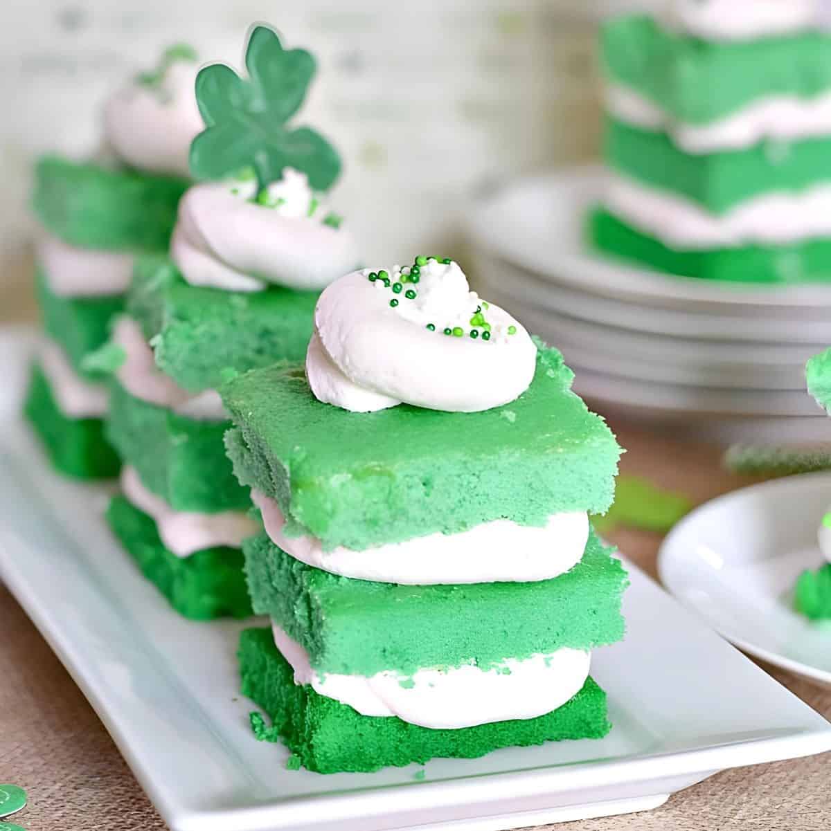 St. Patrick's Day Mini Ombre Cakes