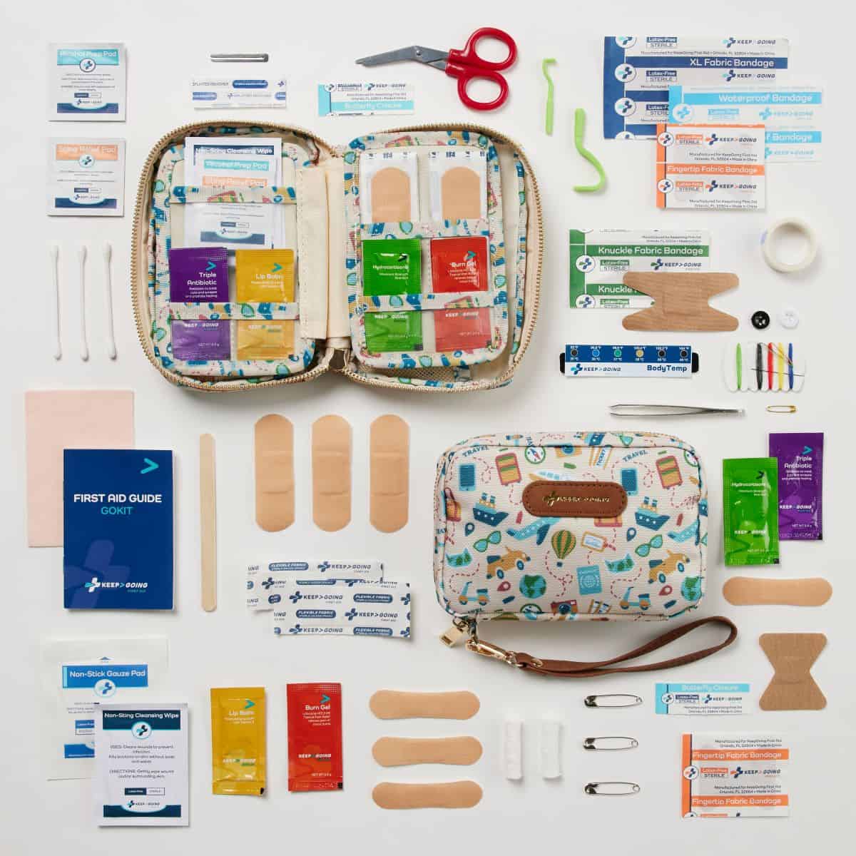 KeepGoing Kids' 130 Pc First Aid Kit - Car, Home, Purse, Diaper Bag