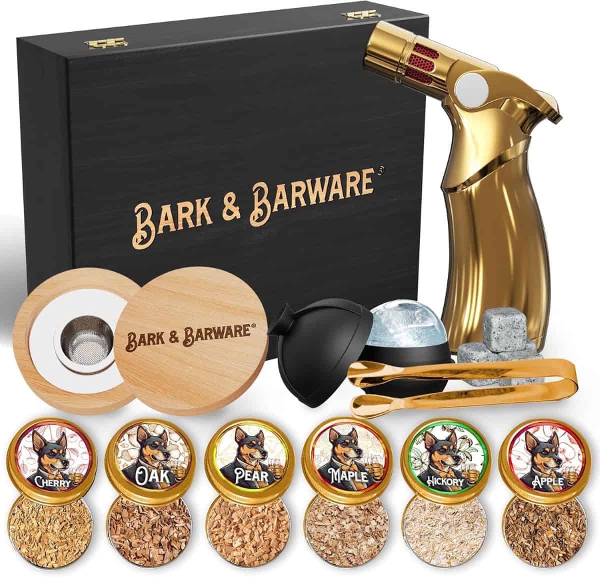 Bark & Barware Premium Smoked Cocktail Kit with Torch