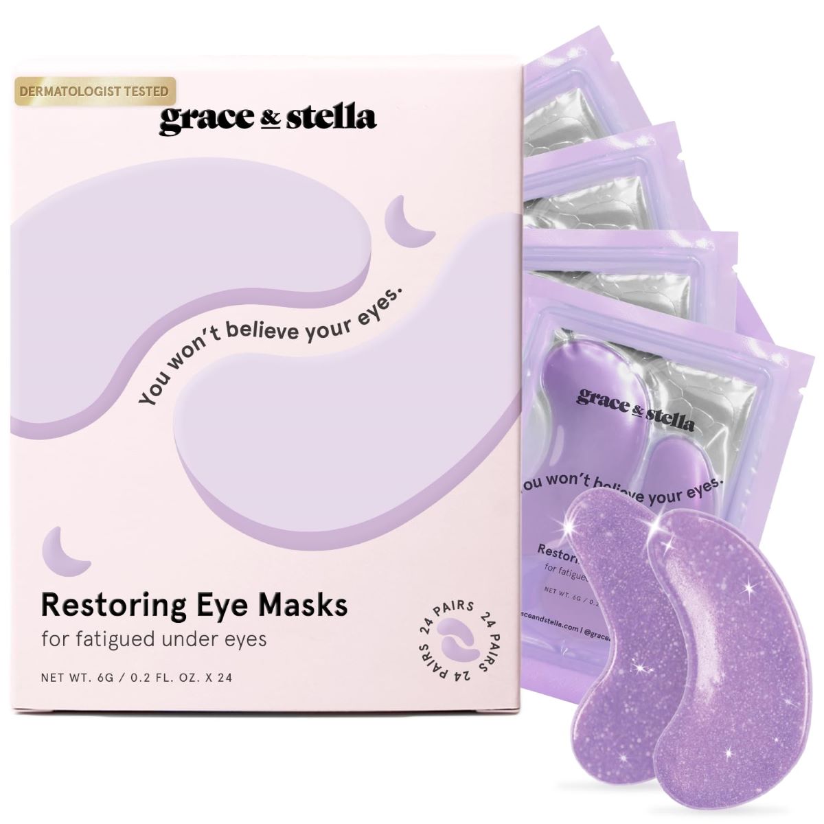 grace & stella Purple Under Eye Masks With Retinol