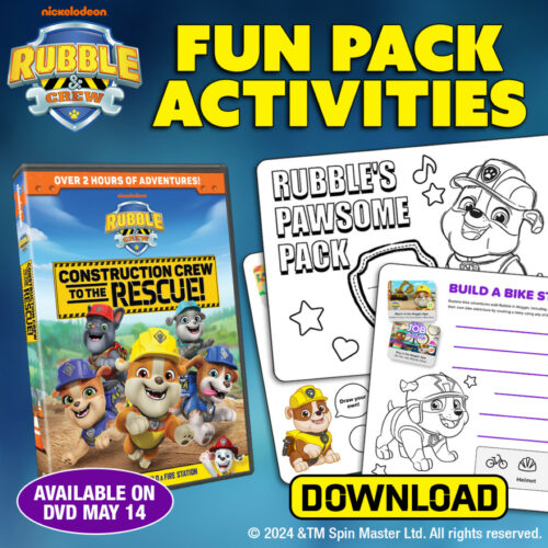 Rubble & Crew Free Printable Activity Sheets: Construction Crew to the Rescue