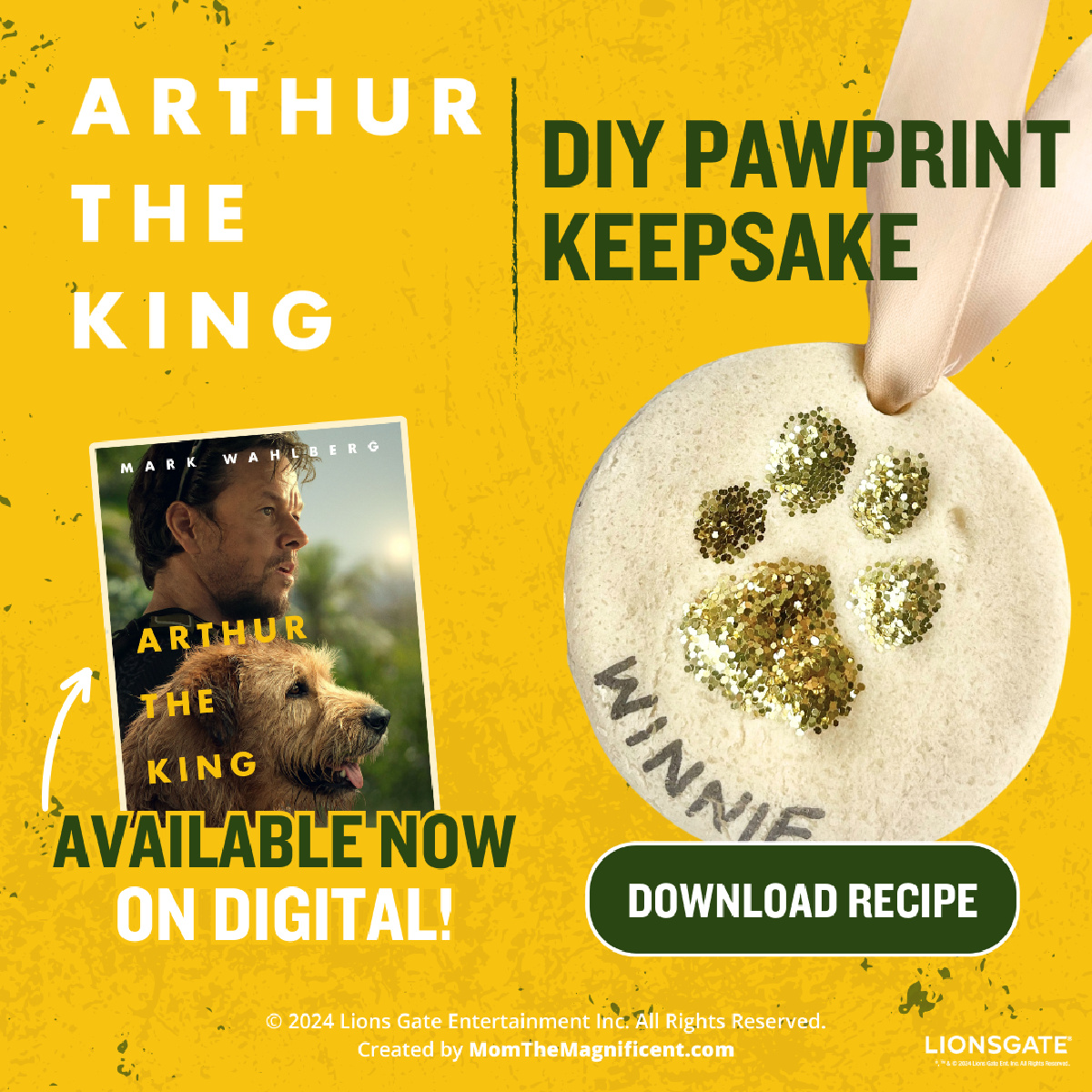 DIY Pawprint Keepsake inspired by Arthur the King
