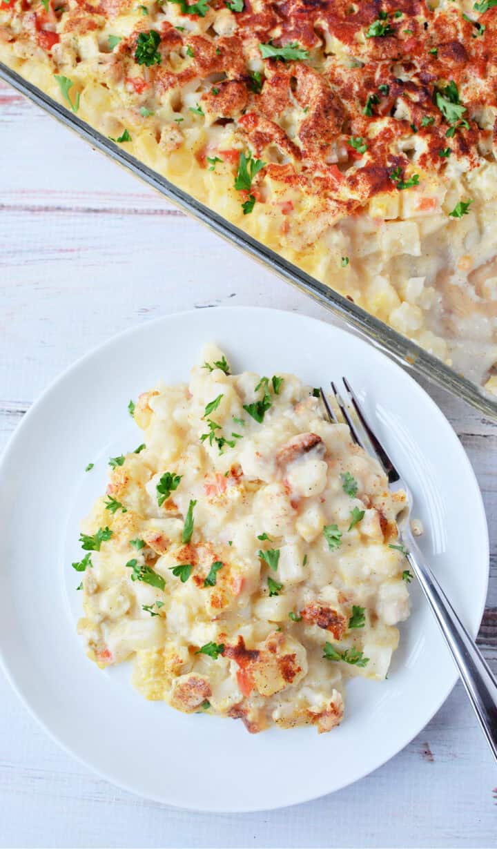 Hash Brown Chicken Casserole Recipe - The Rebel Chick