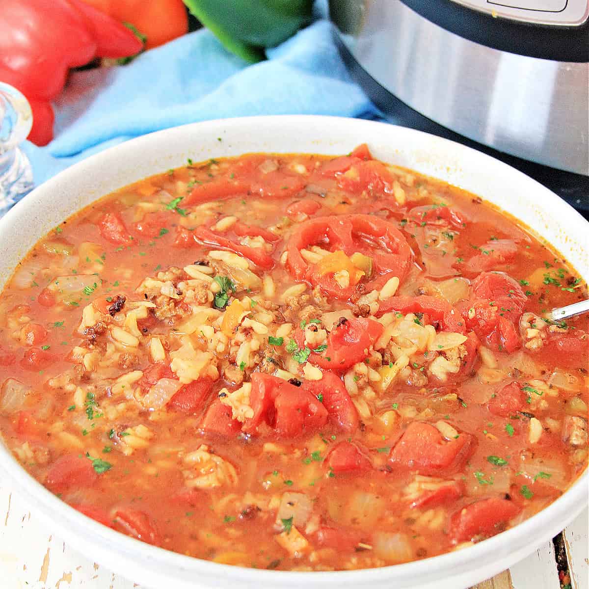 Stuffed Pepper Soup Instant Pot