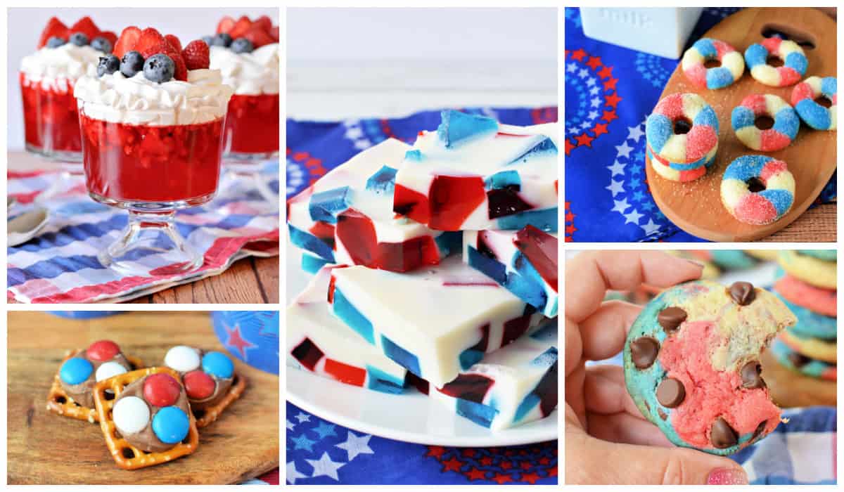 25 Red White and Blue Dessert Recipes for 4th of July