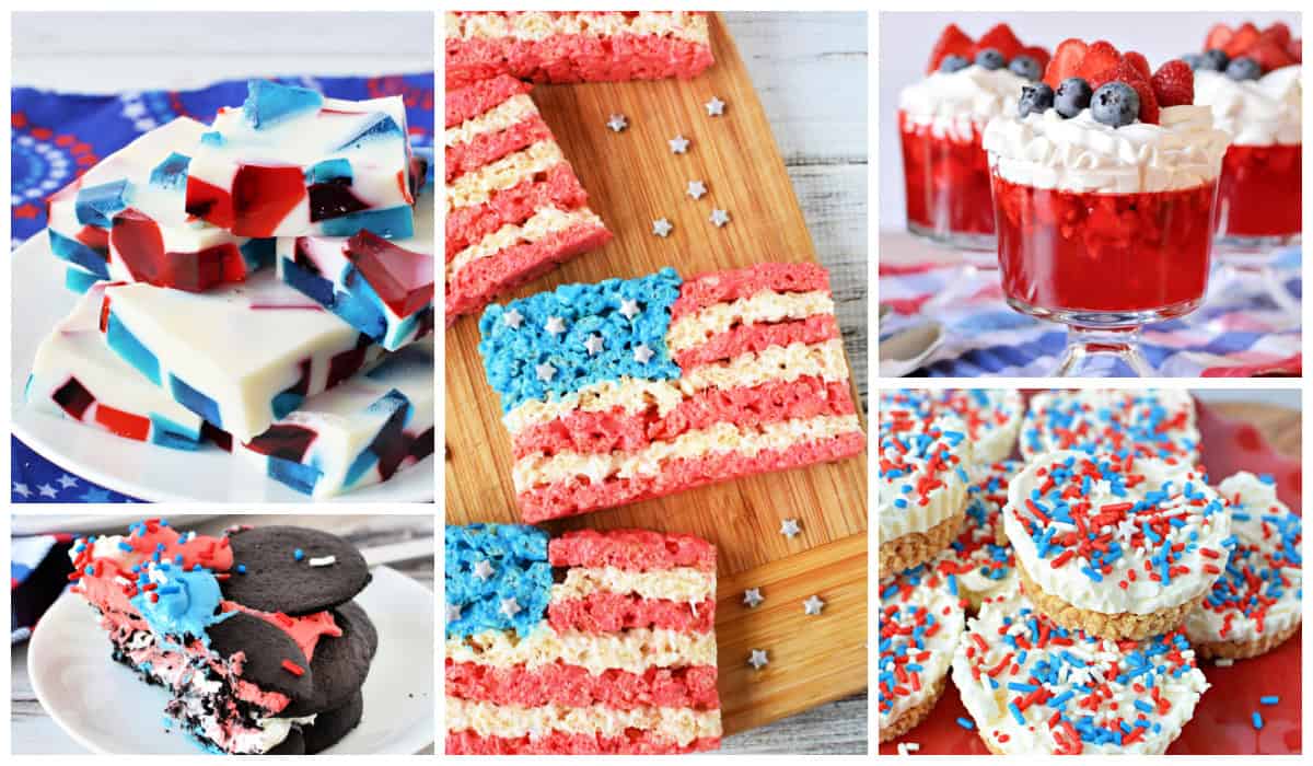 25 Red White and Blue No Bake Desserts for Memorial Day