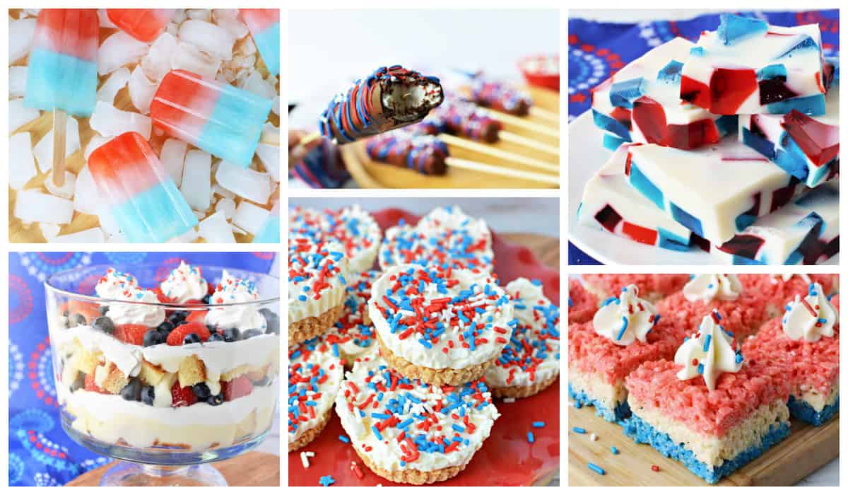 20 Red, White, and Blue No Bake Desserts