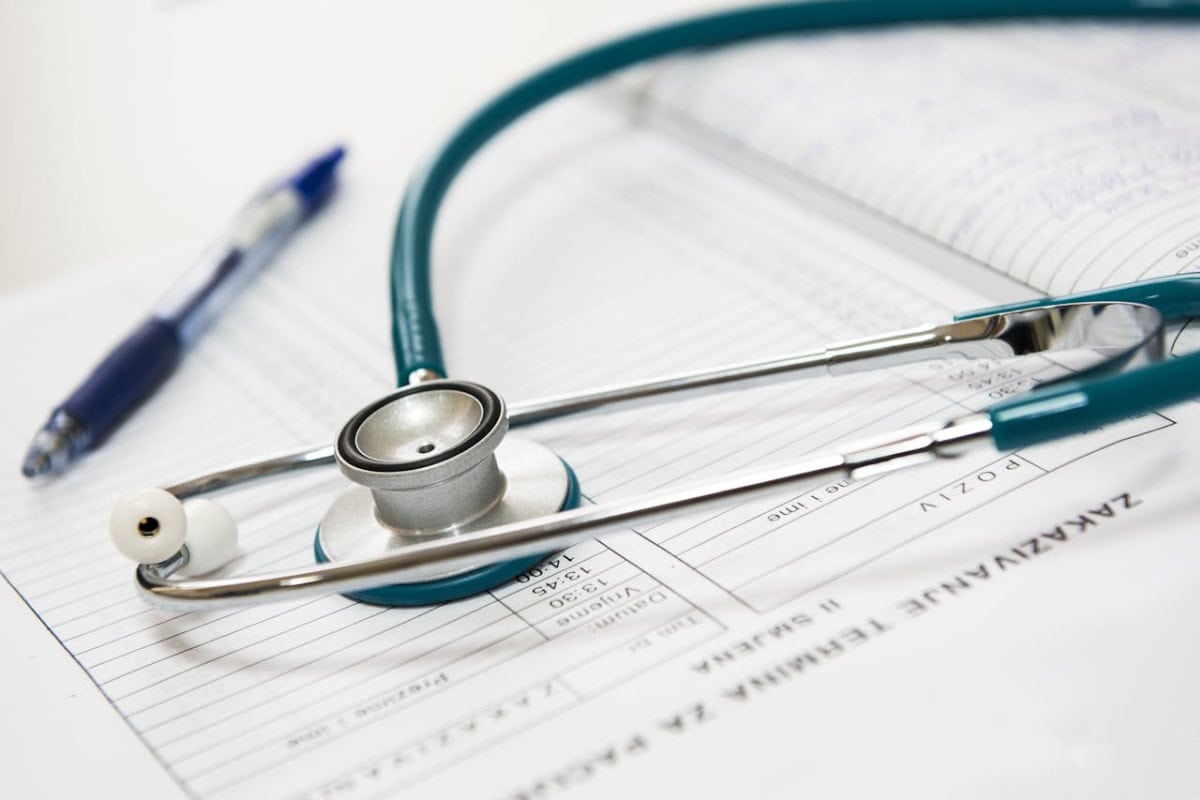 nursing chart and stethoscope