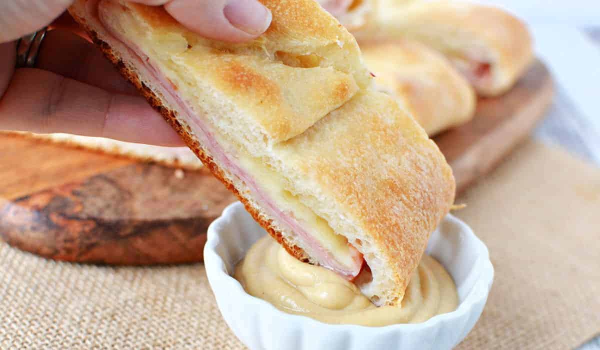 Ham and Swiss Cheese Stromboli