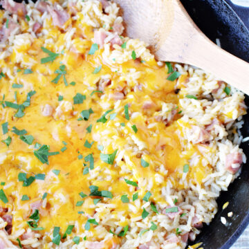 Cheesy Rice With Ham