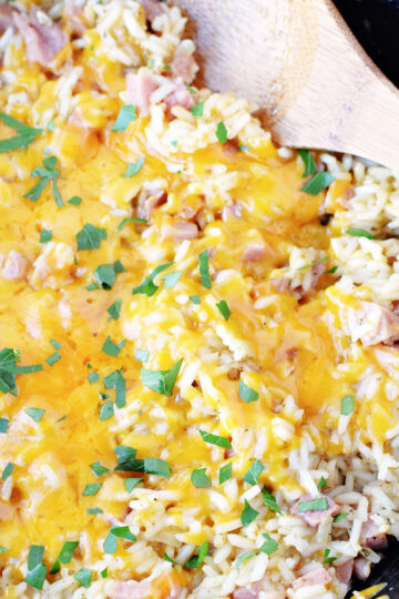 Cheesy Rice With Ham