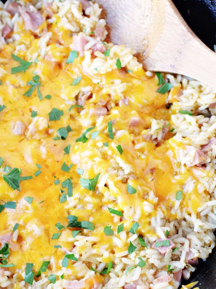 Cheesy Rice With Ham