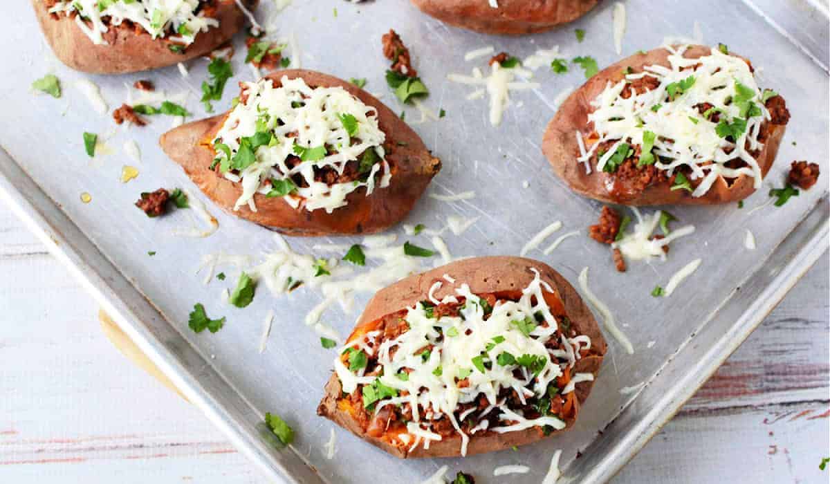 Loaded Baked Sweet Potatoes