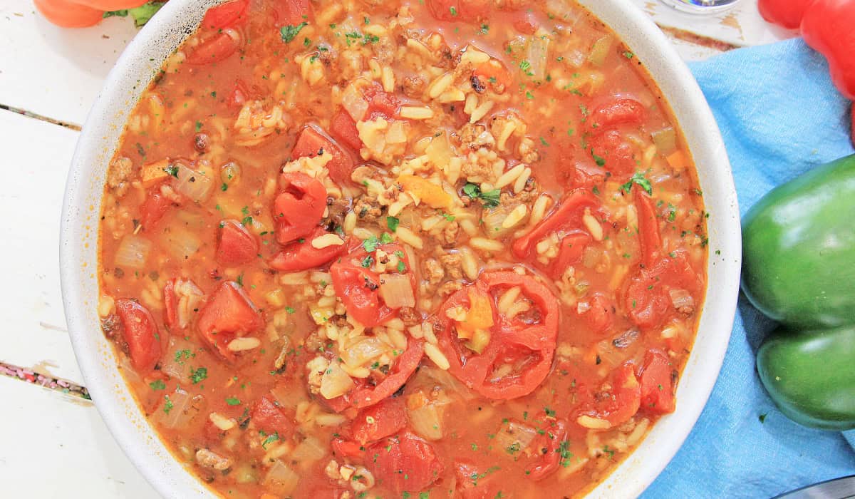 Instant Pot Stuffed Pepper Soup