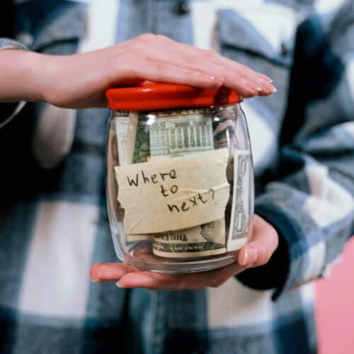 travel budget jar