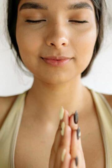 woman meditating