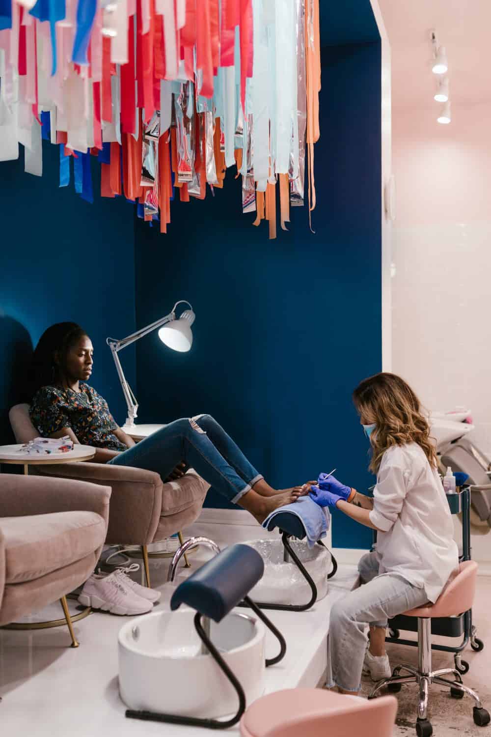 woman getting a pedicure at a spa
