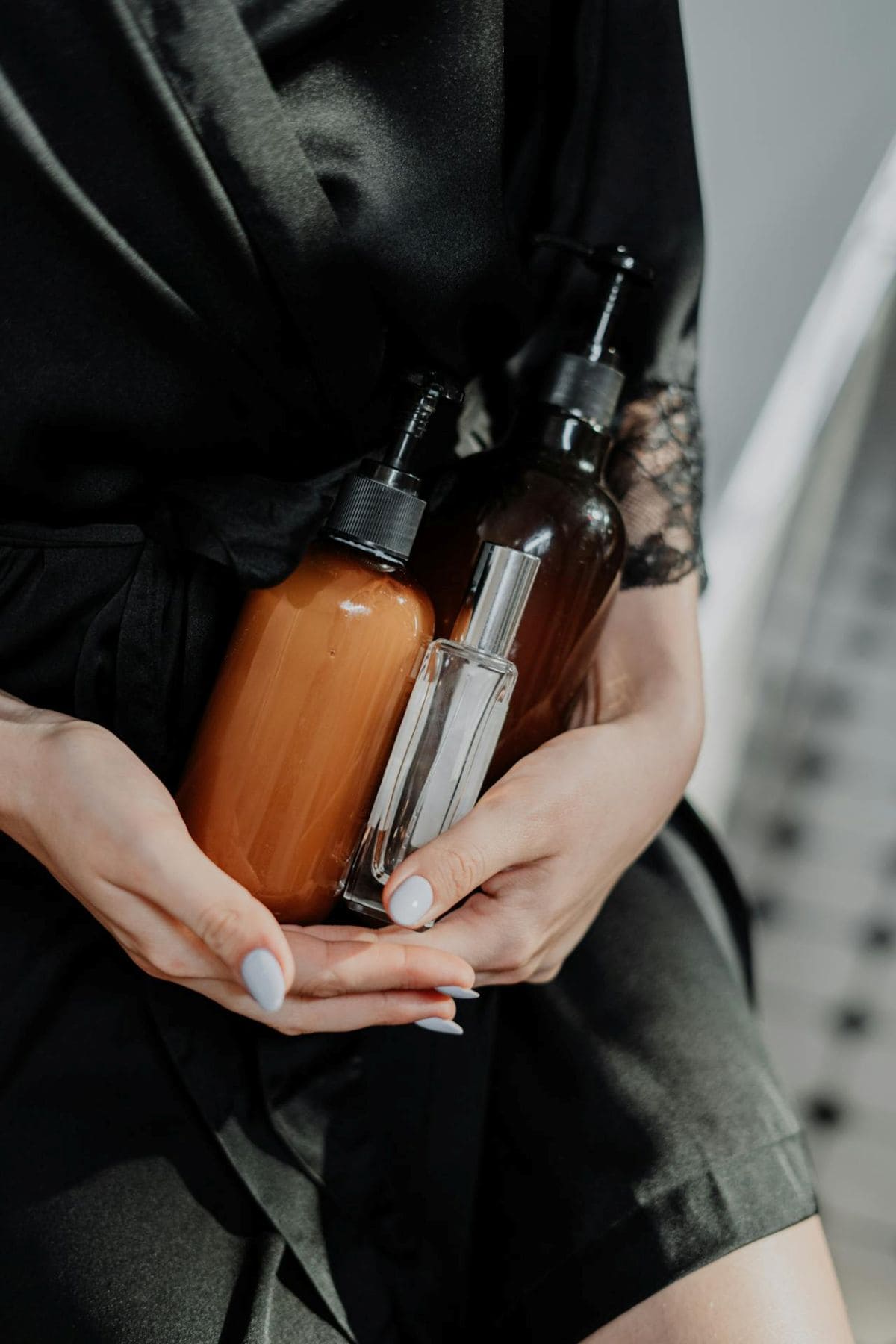 beauty products in someone's hand