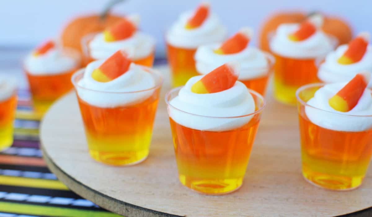 Non Alcoholic Candy Corn Jello Shots