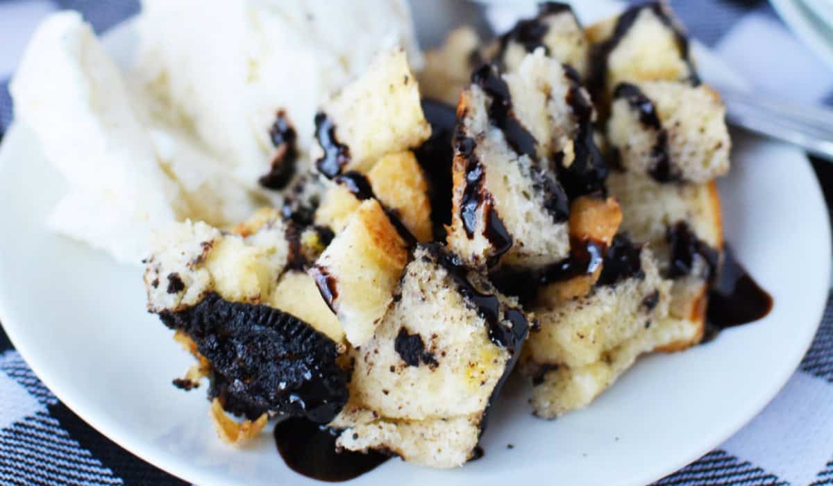 Oreo Cookie Bread Pudding