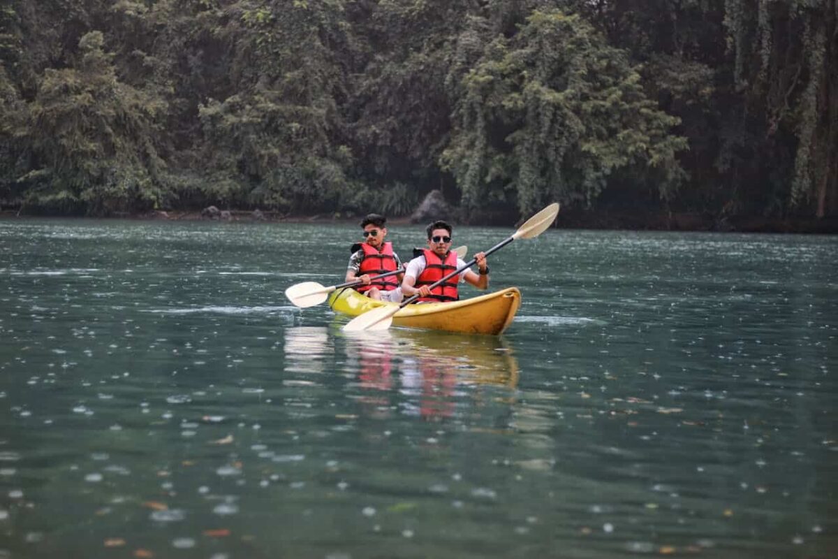 kayaking in the ocean
