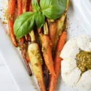 Roasted Carrots Recipe with Burrata and Pesto (7)