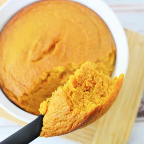 Copycat Piccadilly Carrot Souffle on a spoon