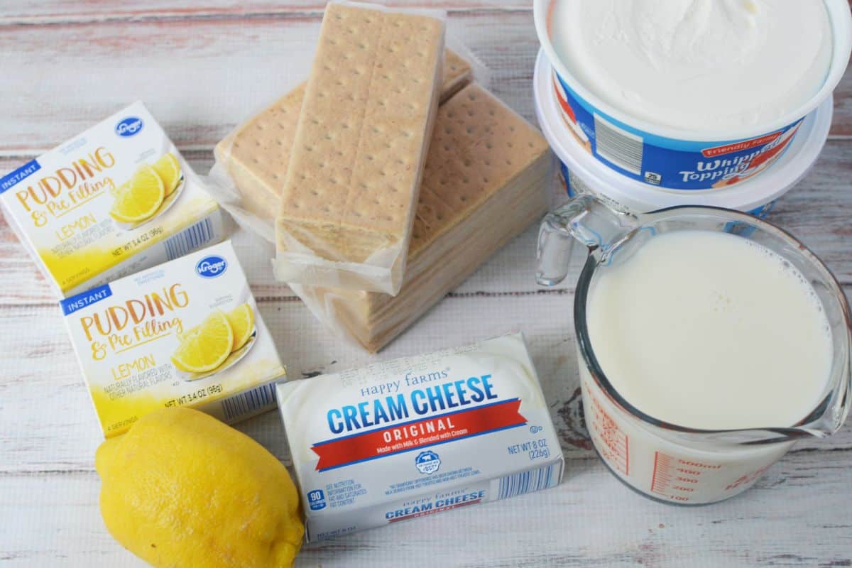 lemon icebox cake ingredients