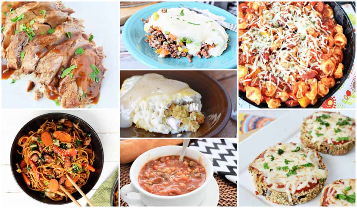 collage of easy dinner recipes