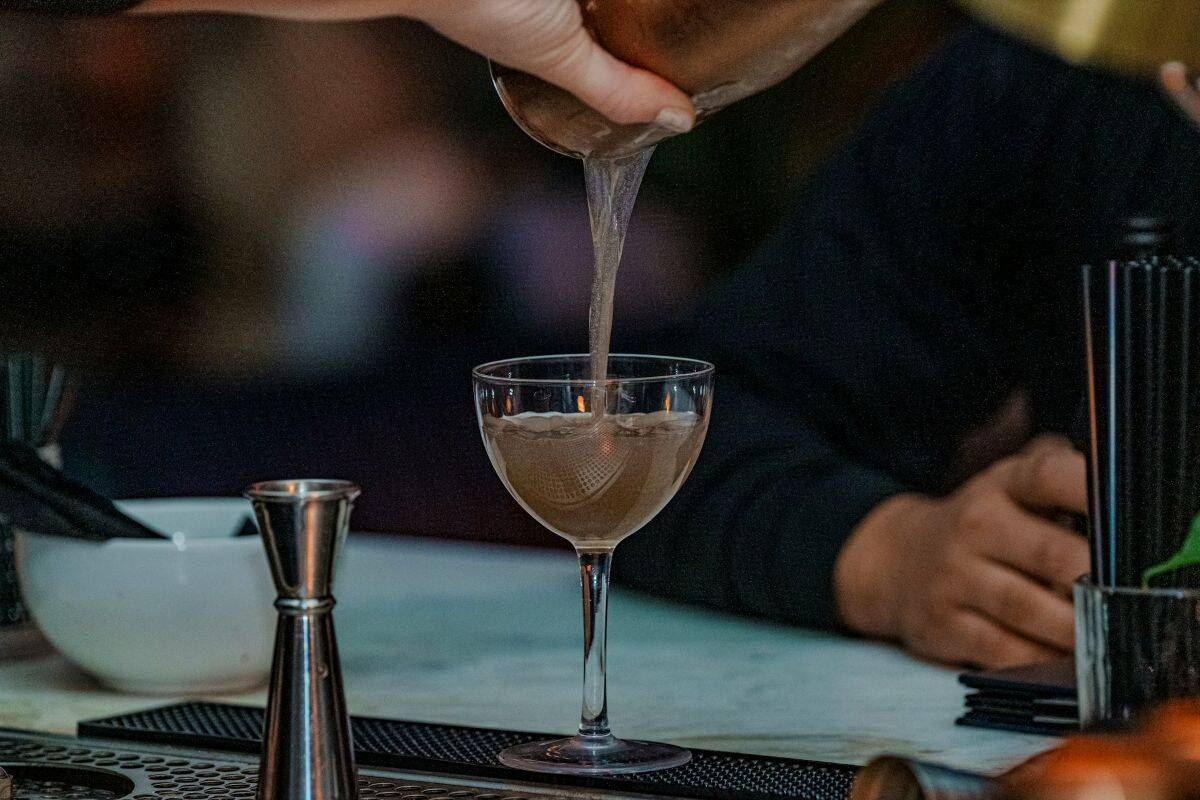 cocktails in a glass