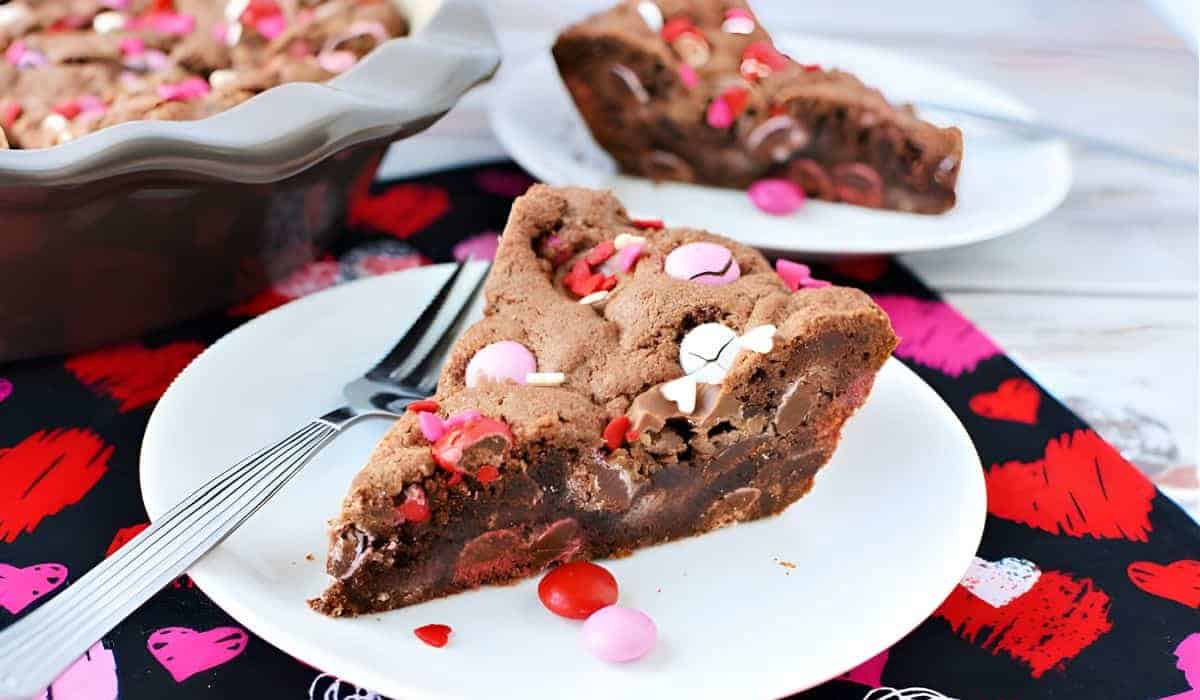 Valentine's Day Double Chocolate Cookie Pie